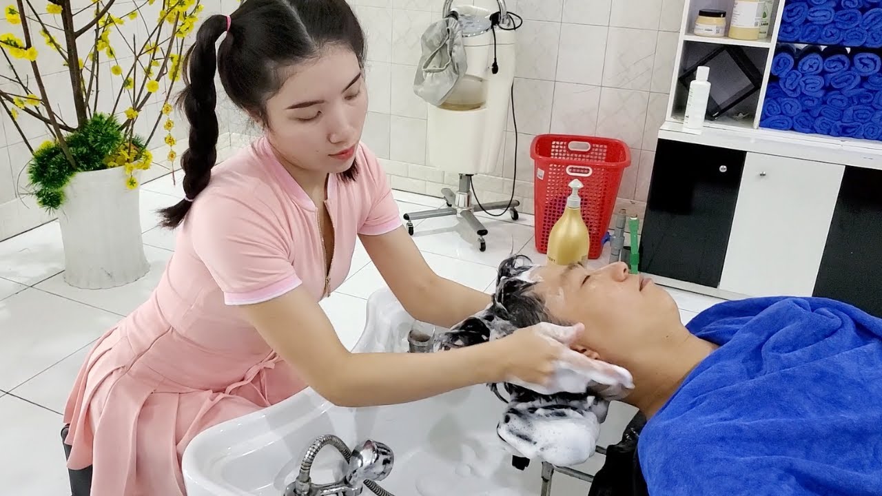 [ASMR] Her charm in massage is irresistible, top relaxation service, Cali Nguyen hair salon