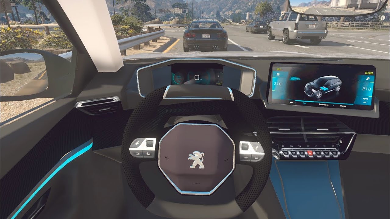 Peugeot e-2008 2020 - GTA 5 | NaturalVision Evolved | POV drive [Steering wheel gameplay]