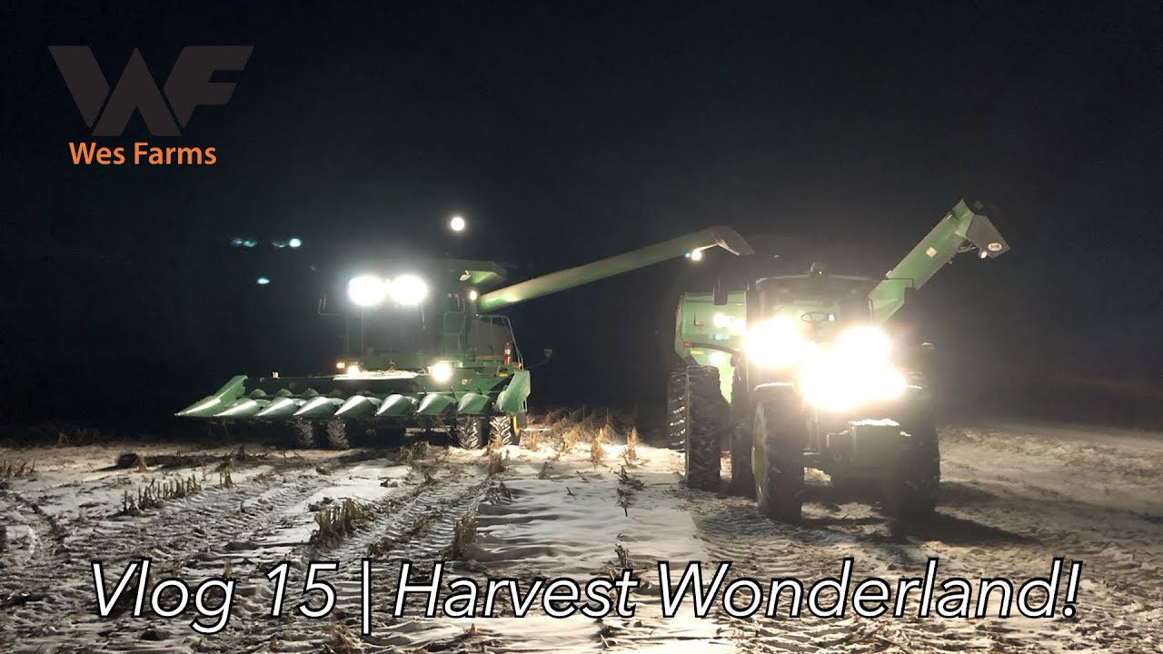 My First Time Harvesting in the snow!!! Corn Harvest 2019 vlog 15
