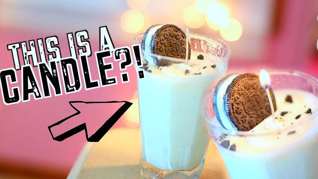 DIY: Oreo Milk and Cookies Candle | Make your own Candle Tumblr Room Decor!