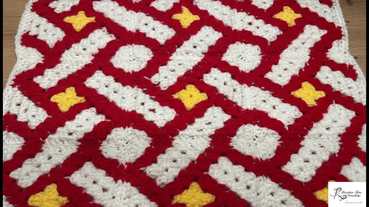 Tuto granny mosaïque solaire au crochet @Alextitia Tuto Crochet