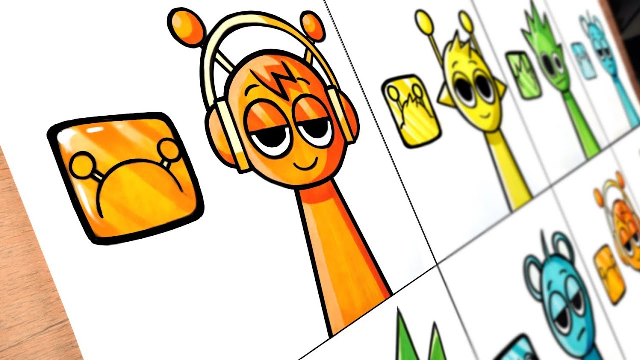 Drawing Sprunki Normal Version: Sprunki Neutral Icons ( Sprunki Incredibox )