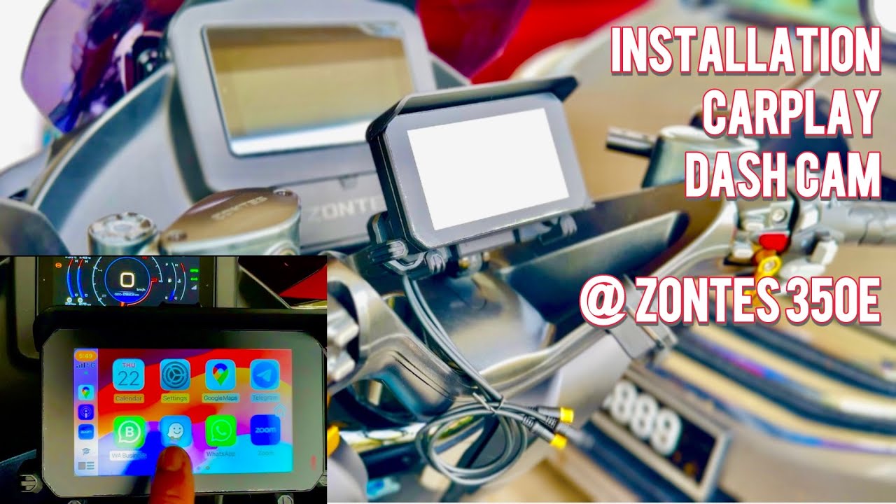 Zontes 350E | Install Carplay Dash Cam | Part 2