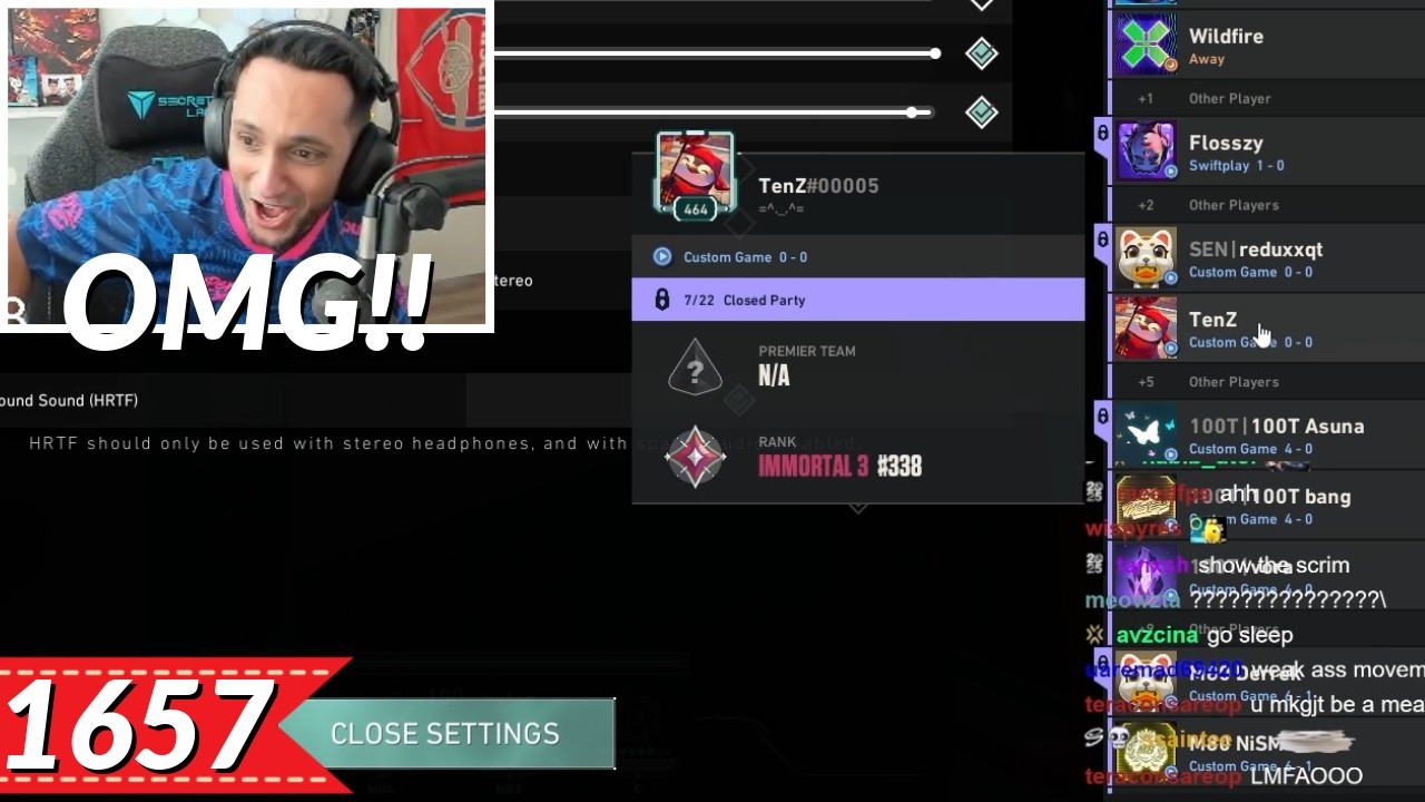 SEN TenZ is Back? TenZ Scrimming with Sentinels | Most Watched VALORANT Clips Today V1657