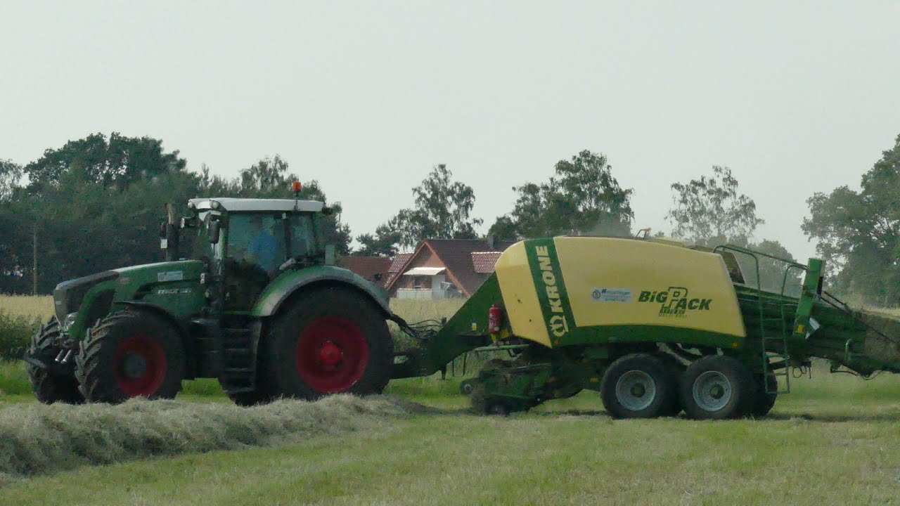 FENDT VARIO 927 mit Krone Big Pack 1270 XC Multi Balle Heu Pressen #Lohnunternehmen Kreyenhagen (4K)