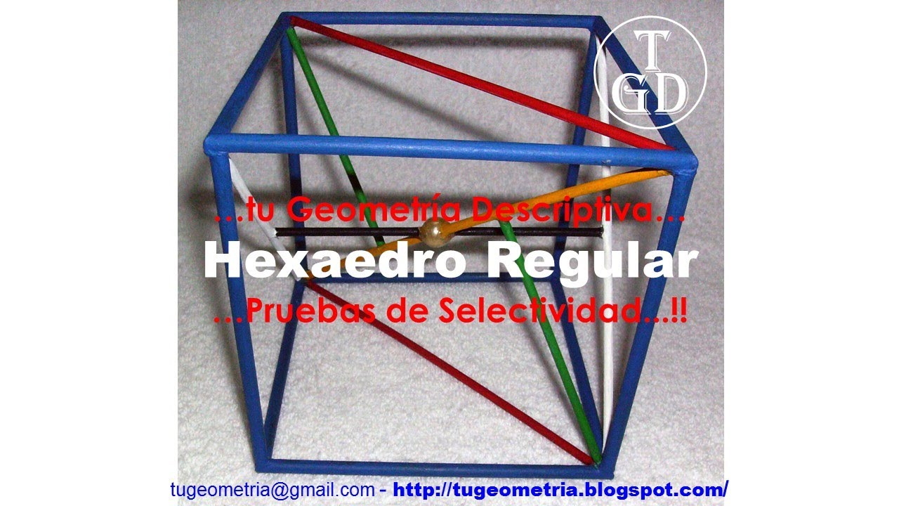 - #GEOMETRIADESCRIPTIVA #SolidosRegulares: HEXAEDRO – Intro  #SelectividadEspaña