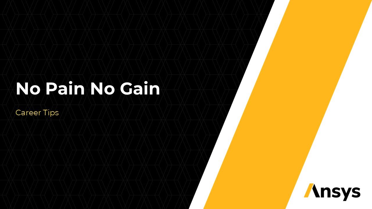 No Pain No Gain - Ansys Learning Career Advice