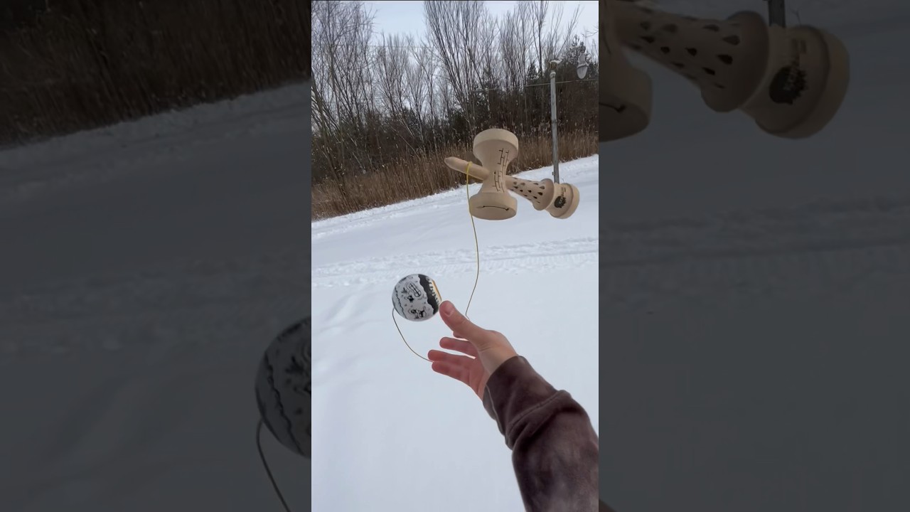 Snow Sesh ⛄️❄️ #kendama #fyp #shorts