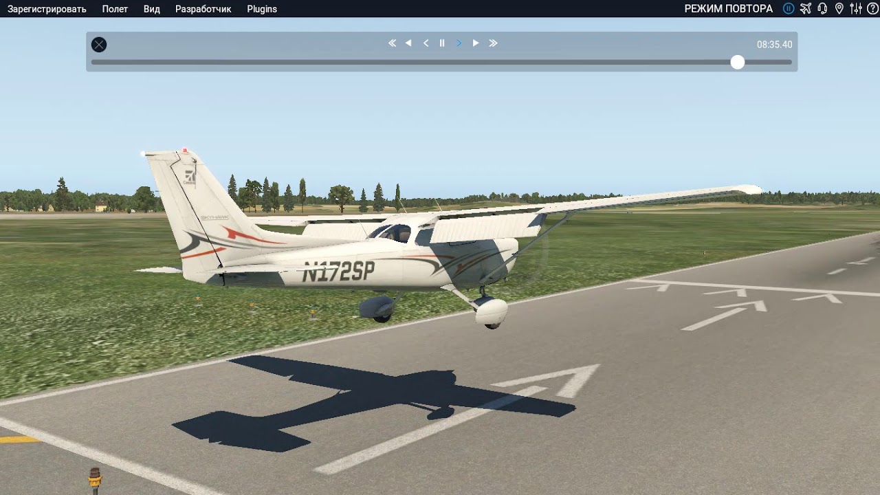 Учебный фильм - Посадка. Cessna 172S