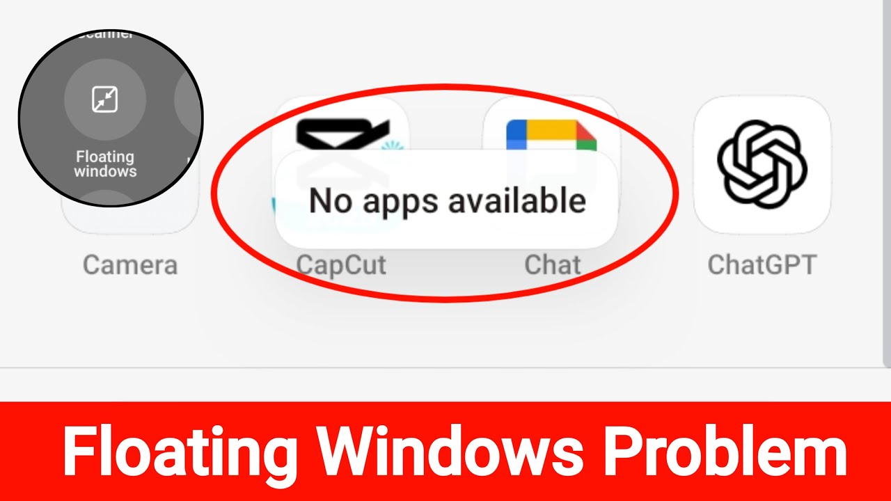 Floating Windows No Apps Available Problem Solve | Floating Windows Not Working On Android Phone