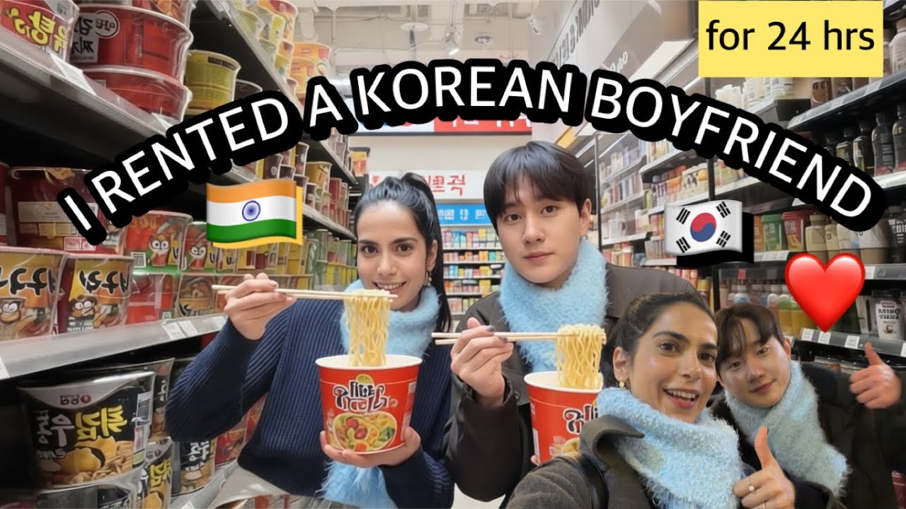 🇰🇷I RENTED A KOREAN OPPA for VALENTINE DAY 👩‍❤️‍👨❤️ | Couple shopping, CVS food challenge