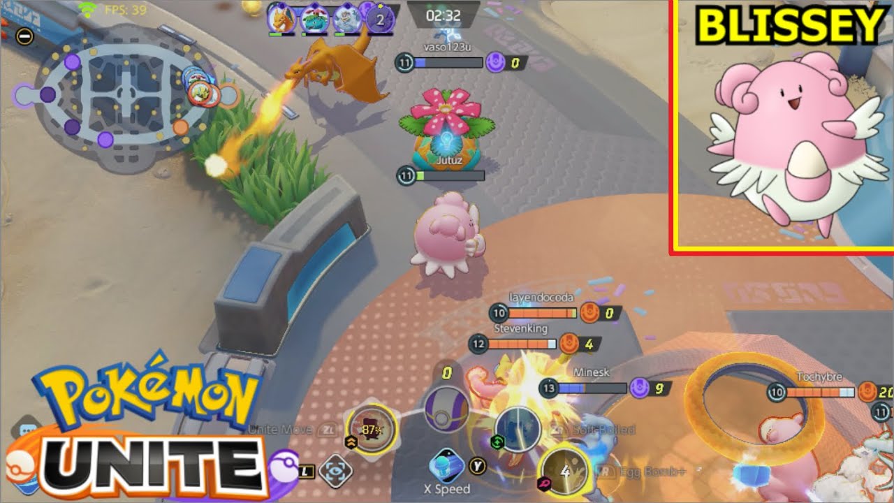 POKEMON UNITE (Switch) - Llega BLISSEY, partidas online y Guía de movimientos || GAMEPLAY en Español