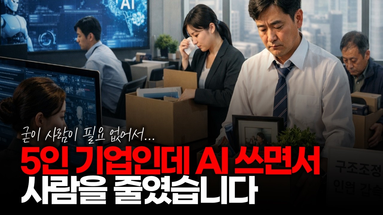 (※시청자댓글) 5인 기업인데 AI 쓰면서 사람을 줄였습니다. #4차산업 #인원감축 #인건비줄이기