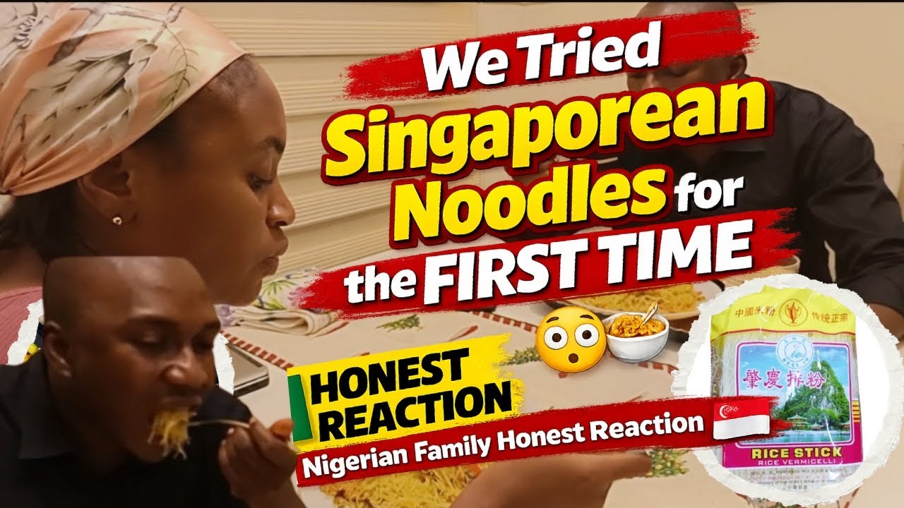 FIRST TIME Trying Singaporean Noodles… We Were NOT Expecting This... 😱