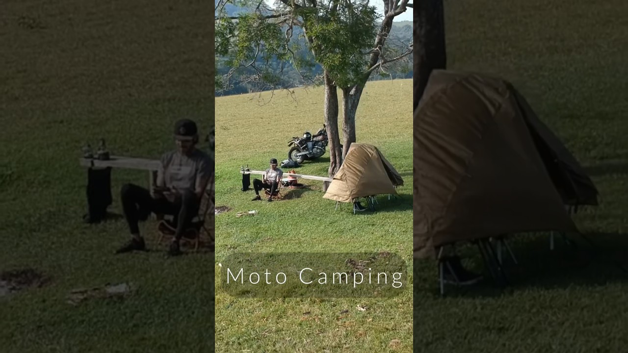🏕 Moto Camping Solo in Brazilian Highlands | Nature ASMR | Custom DR650 Scrambler
