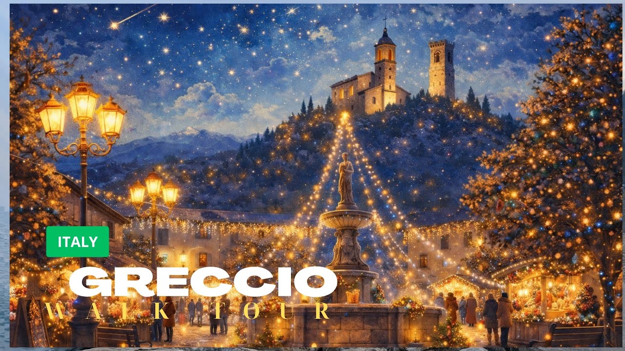 🇮🇹 Greccio, Lazio, Italy. Magical Christmas Night in a Hidden Italian Town 🎅✨ 