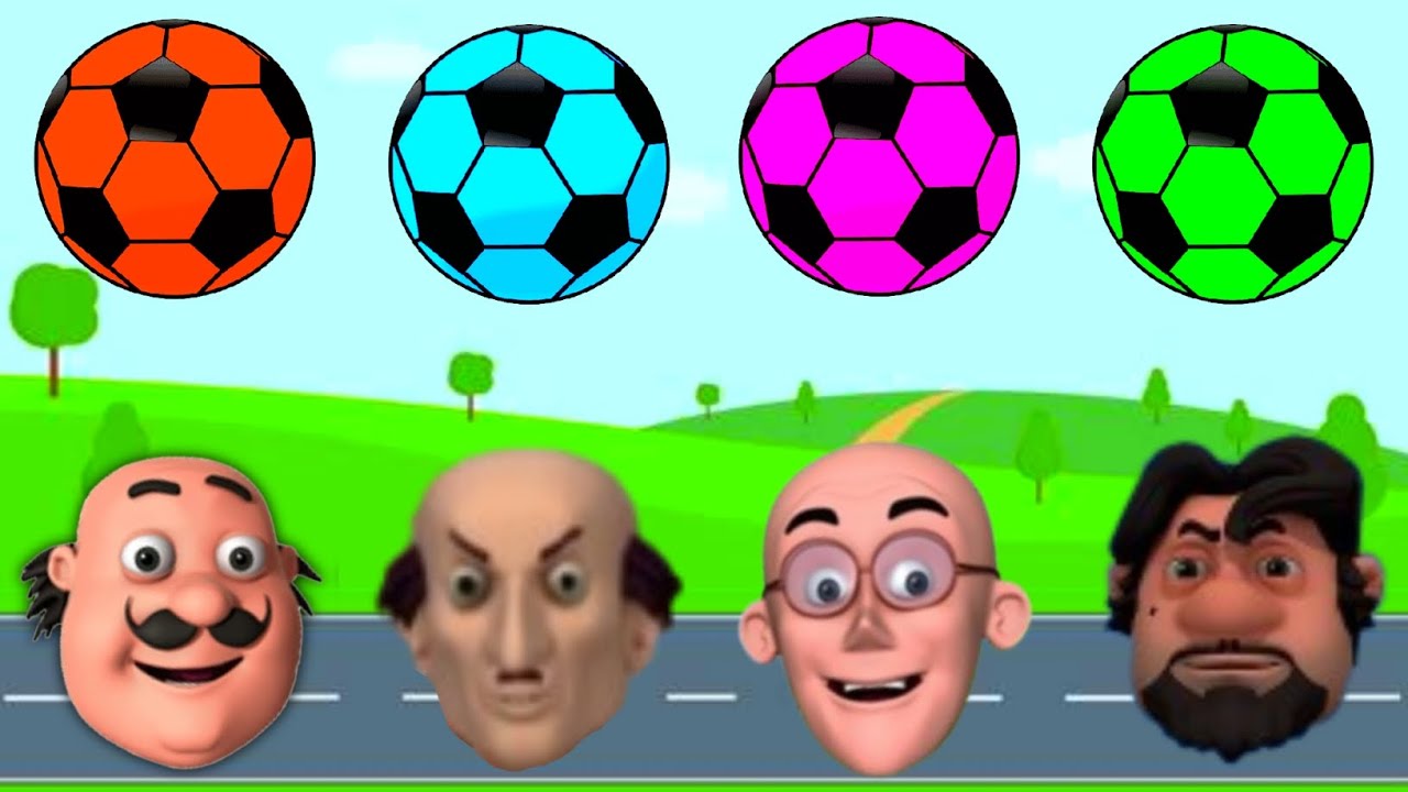 Green Balls vs Red Balls vs Blue Balls vs Purple -  Face Colour Matching