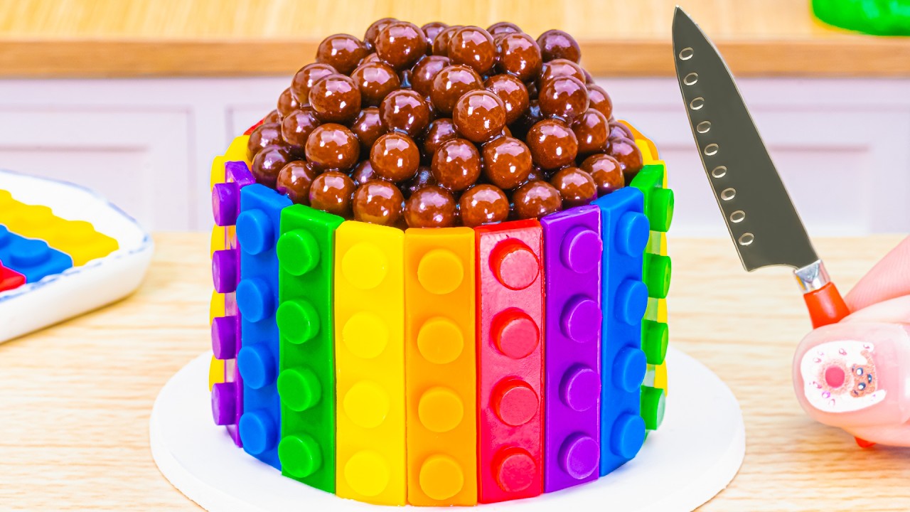 Mini Rainbow Cake Recipe With Chocolate | Tasty Rainbow Chocolate Mini Cake by Sara Mini Cake