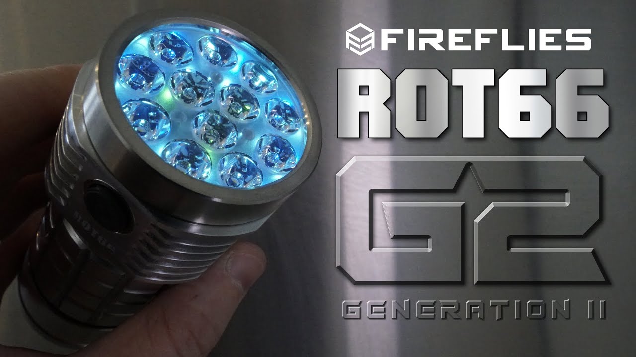 FIREFLIES ROT66G2 flashlight in Raw Aluminium XPL HI - 14,000 Lumens