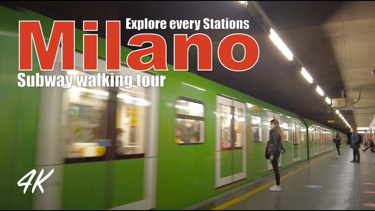 ITALY, MILANO: Walking tour Line 2, Metro ride from Abbiategrasso- Lanza | explore every stations 4k