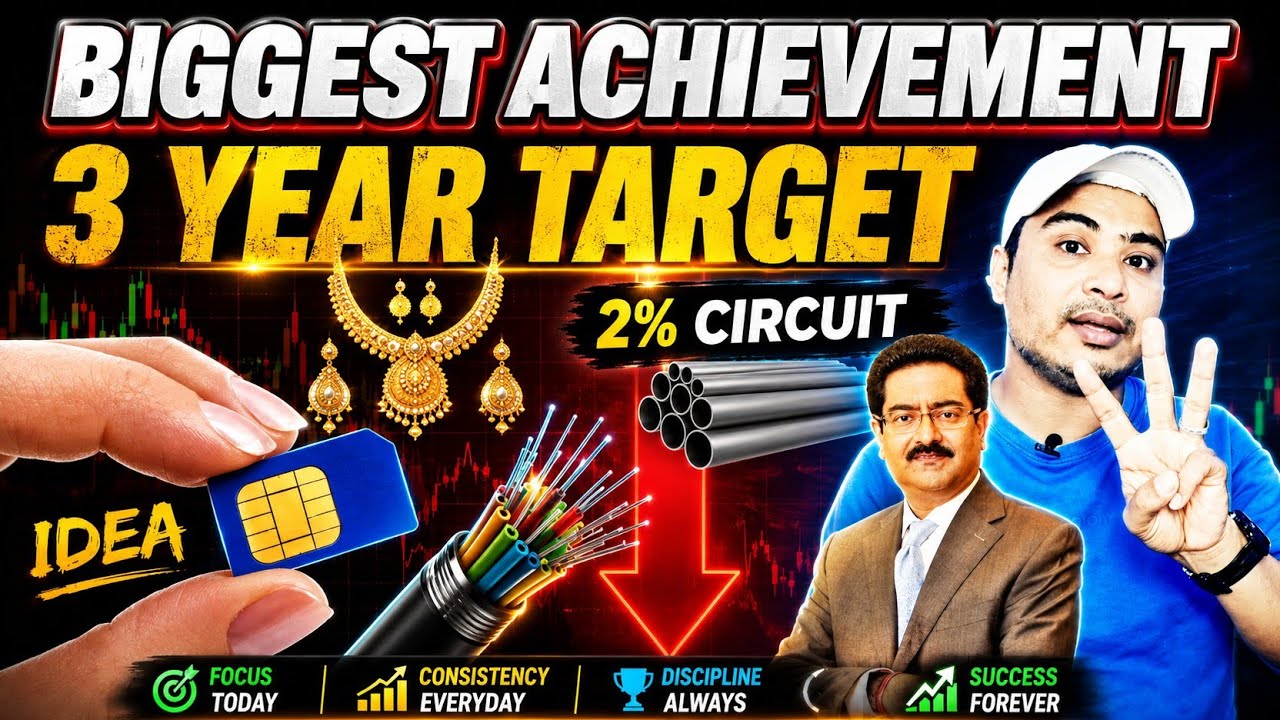 3 Year Target 🚀 BIGGEST ACHIEVEMENT | 2% Circuit क्यों? | IDEA, SAIL & Stock Market news