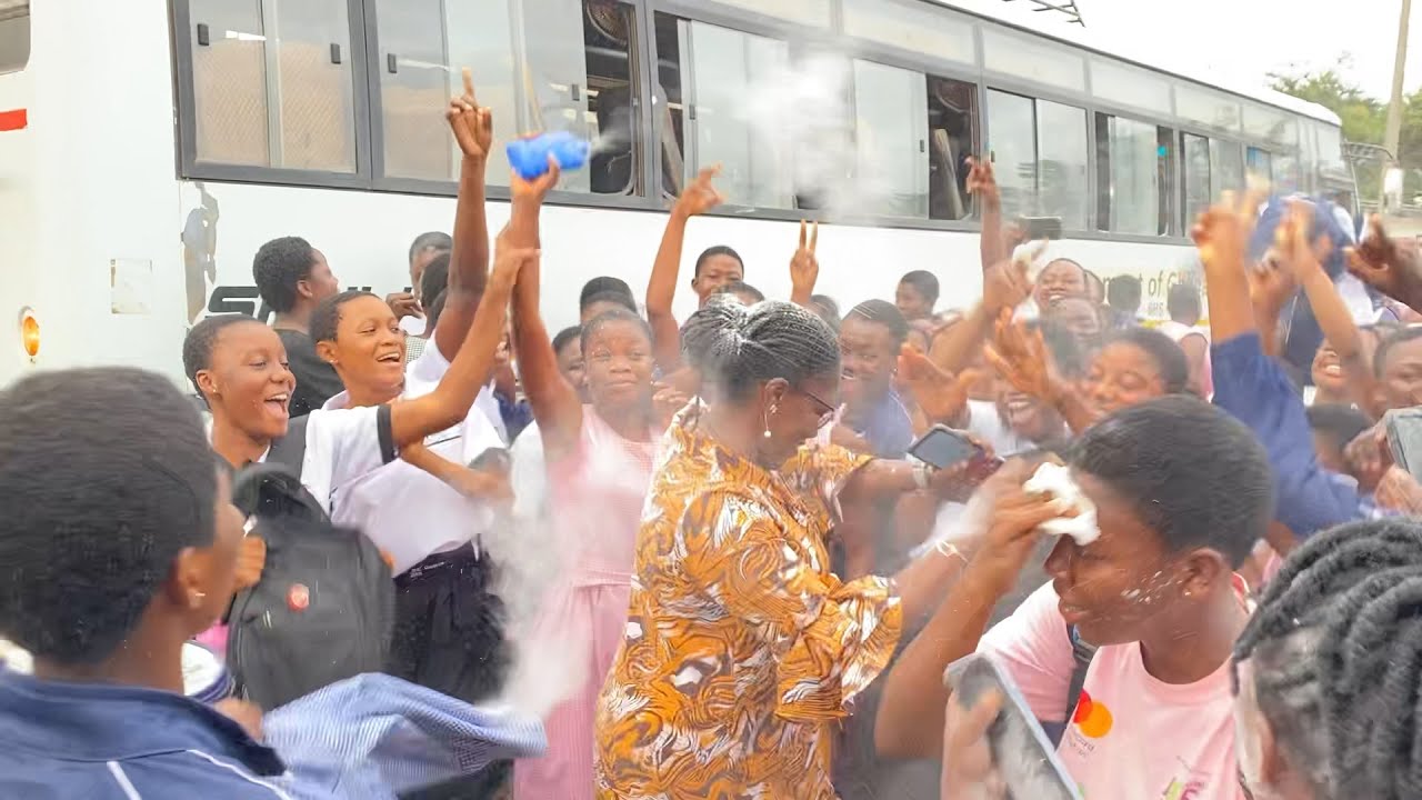 Wild Jubilation At Ahantaman As They Win Competition Against Major Schools In Ghana.