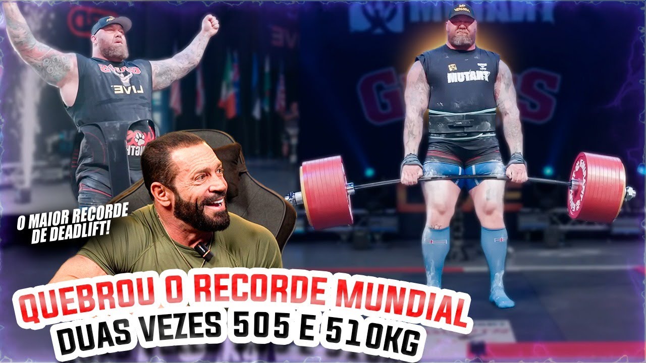 HISTÓRIA SENDO FEITA! THOR BJÖRNSSON QUEBRA O RECORDE MUNDIAL E PUXA 510KG NO TERRA  SARDINH