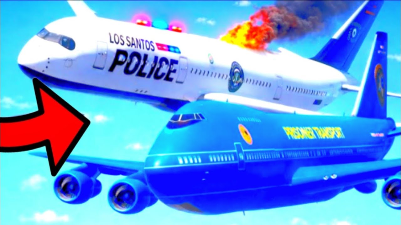 Prisoner Plane Was Chased By A Police Airplane Mid-Air - GTA 5