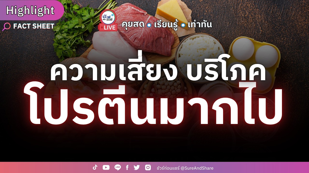 ความเสี่ยงบริโภคโปรตีนมากเกินไป | HIGHLIGHT ชัวร์ก่อนแชร์ Live EP. 245