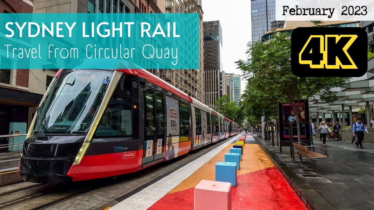 Traveling the Sydney Light Rail along George Street - February 2023 (4K)