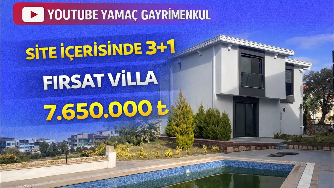 Didim’de Plaja Yakın 125 m2 Havuzlu Bahçeli Uygun Villalar