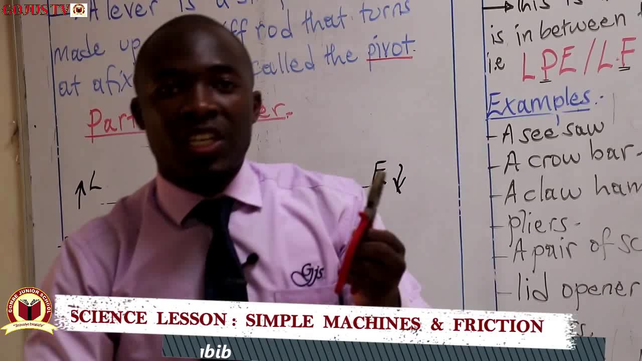 LEARNING ABOUT LEVERS. GOMBE JUNIOR SCHOOL