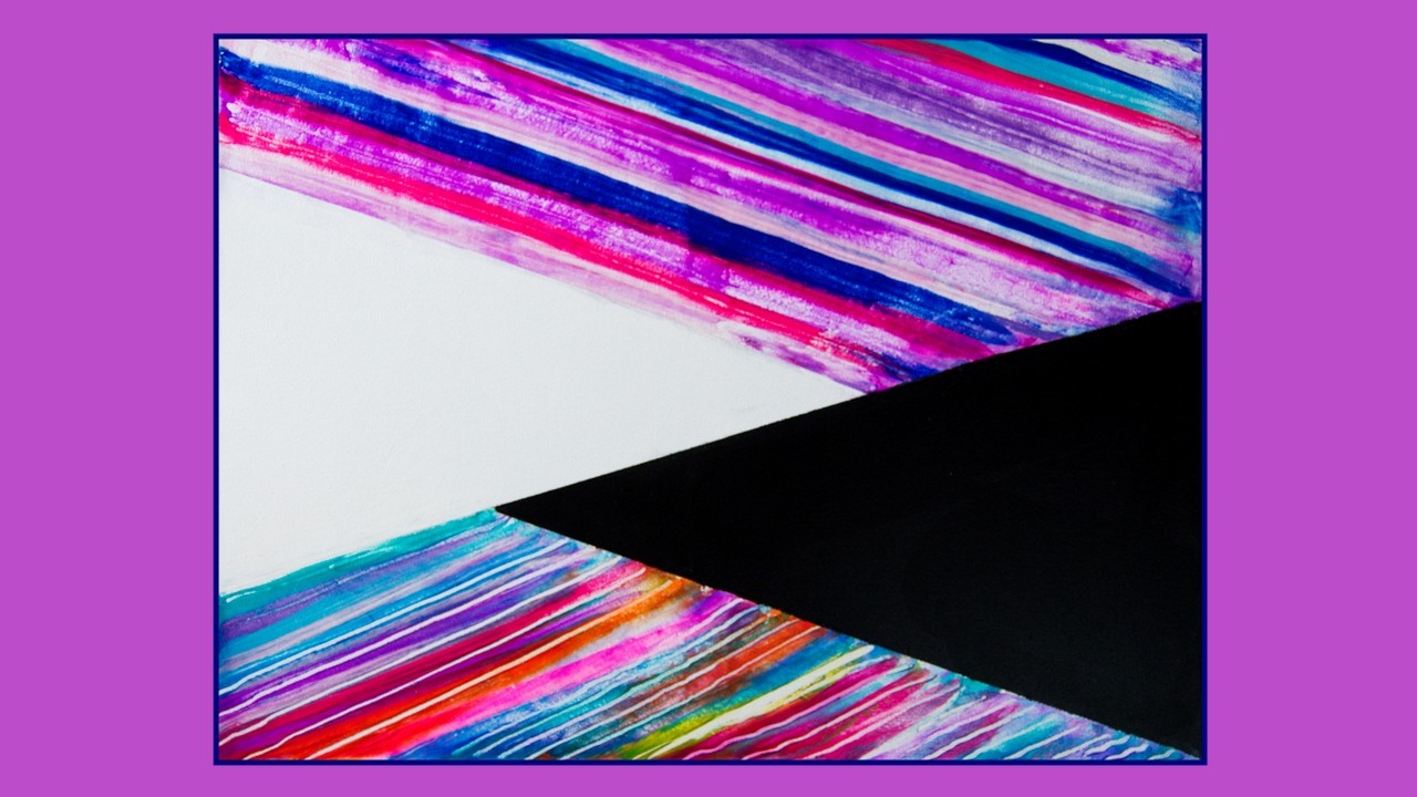 #10,160  Interesting Fluid Acrylics Geometric Experiment-Unfinished? 9.09.2025
