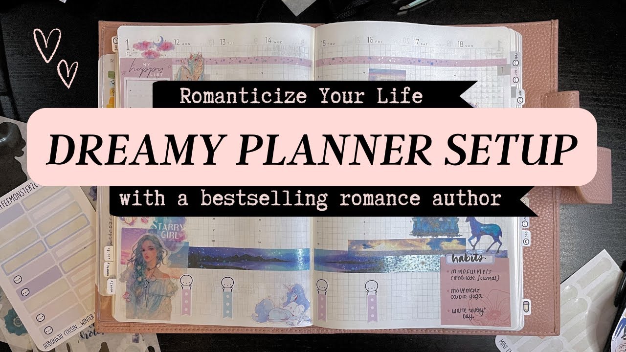 A Dreamy Weekly Planner Setup | Romanticizing My Planning with Stickers & Journaling