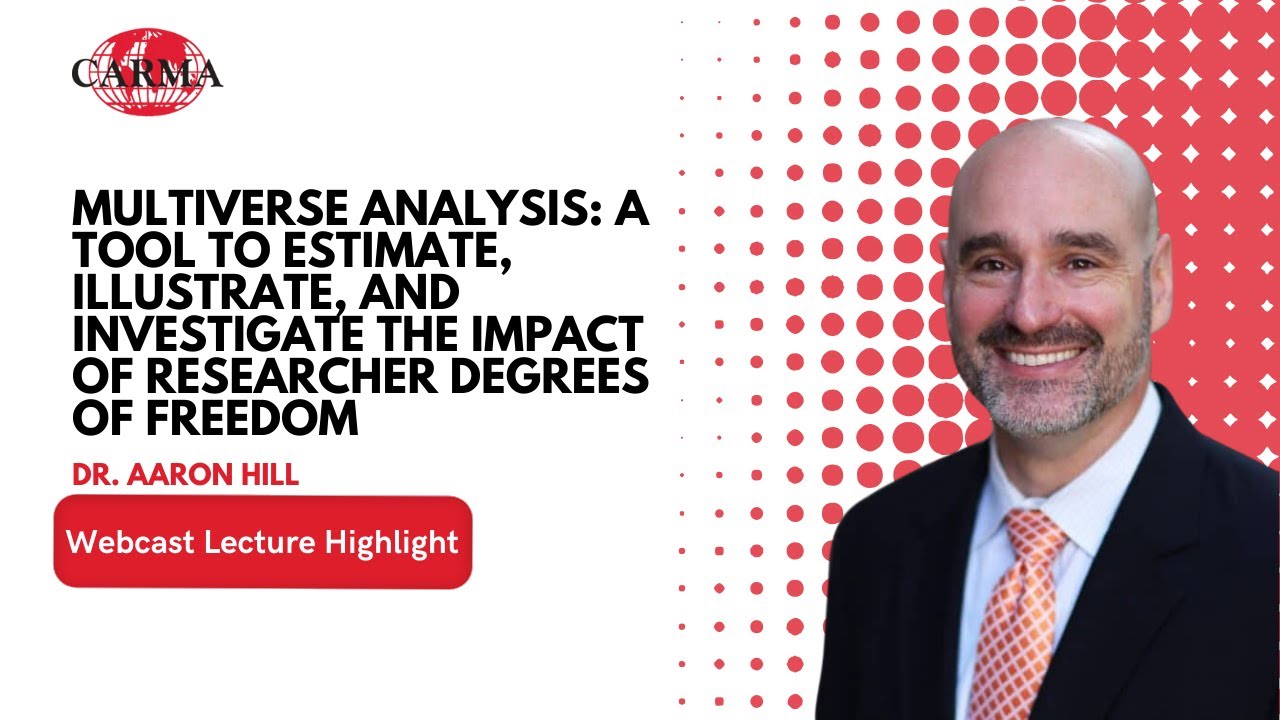 Webcast Lecture Highlight - Multiverse Analysis with Dr. Aaron Hill