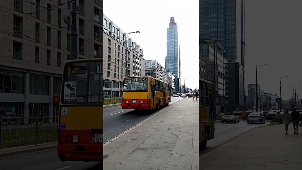 Classic IKARUS Bus Warsaw in front of ex Norblin Factory now a hip shopping & entrtnmt venue 31.8.24
