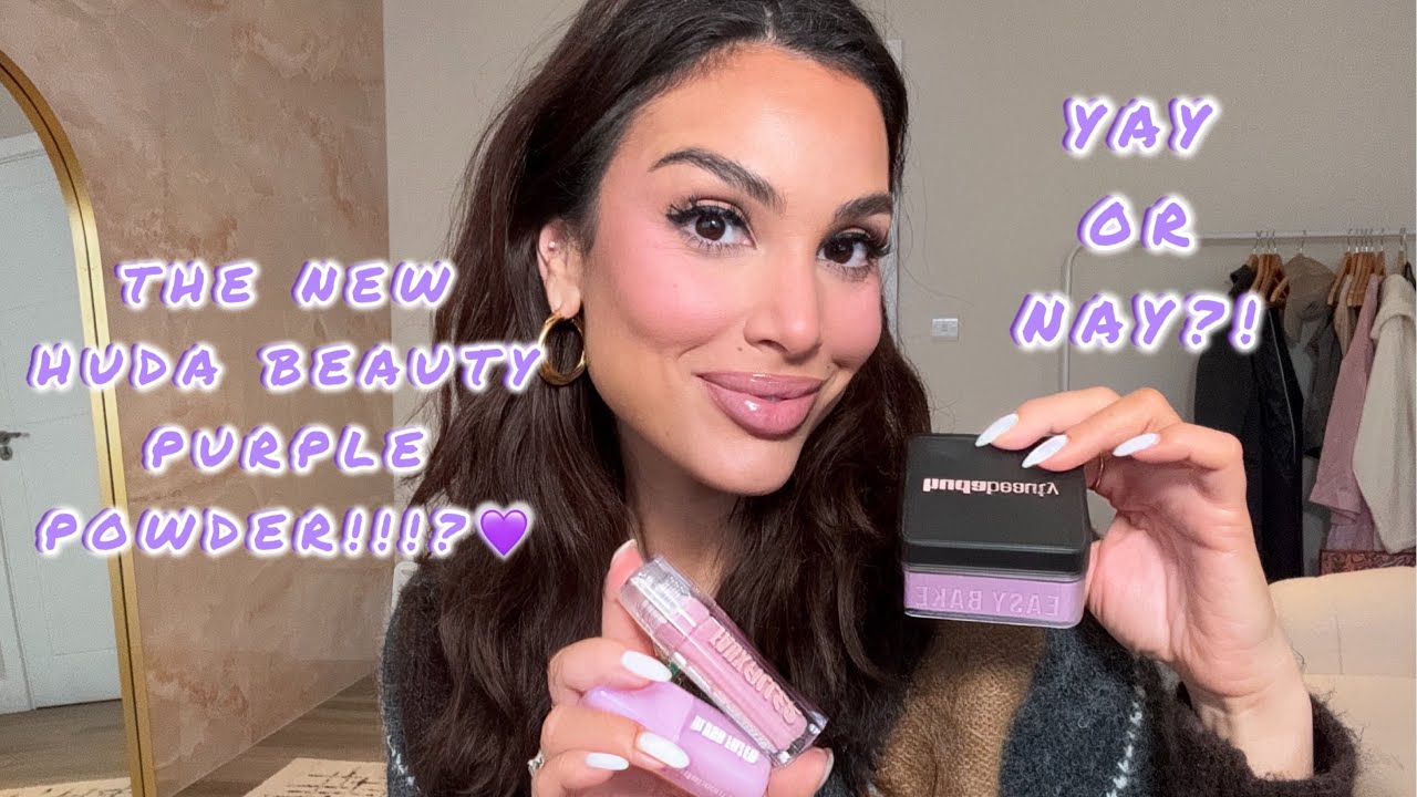 FIRST IMPRESSIONS| HUDA BEAUTY PURPLE POWDER?!💜