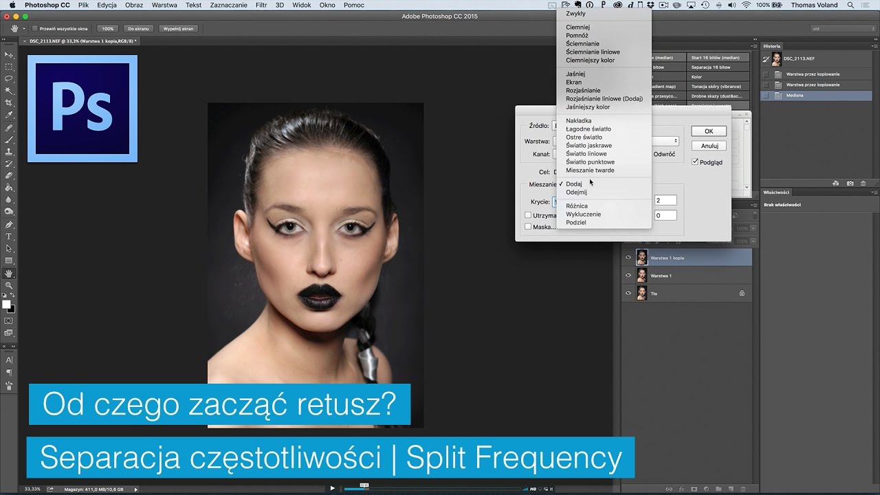 Separacja częstotliwości - jak ją robię i dlaczego rozmycie gaussowskie się nie nadaje (Photoshop)
