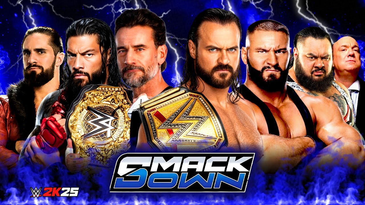 WWE Roman Reigns CM Punk & Seth Rollins vs Drew McIntyre & The Vision with Paul Heyman - 30-Jan-2026