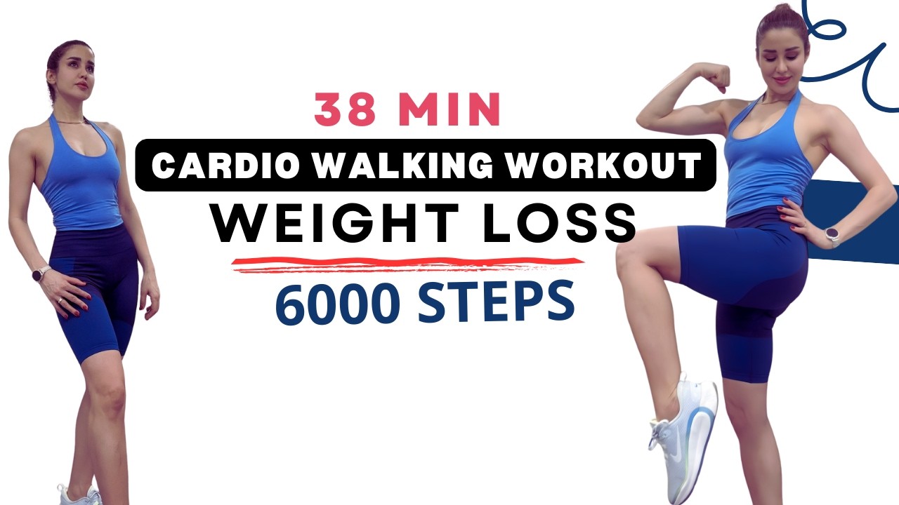 Walking Workout for Weight Loss And Fat Burn | 38 Minute Walk at Home - 6000 Steps