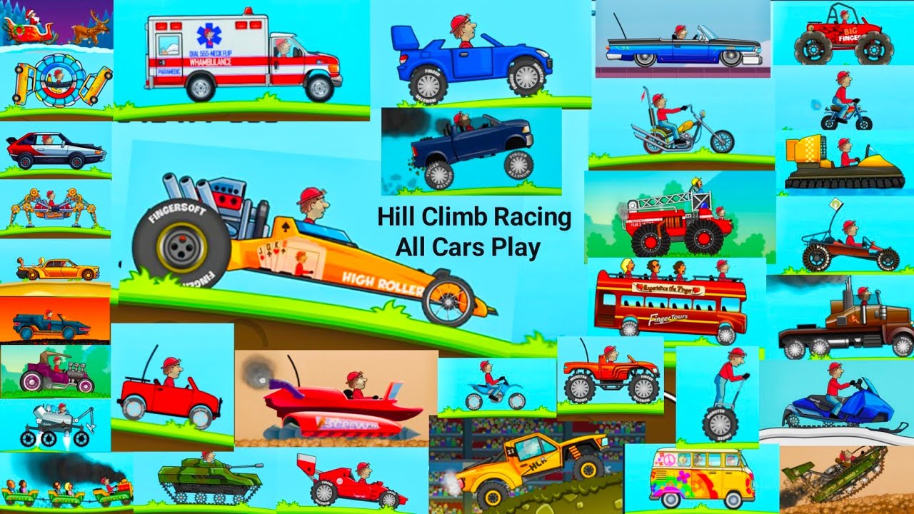 All Cars Unlocked in Hill Climb Racing All Car Play🚜🚙 Full Gameplay