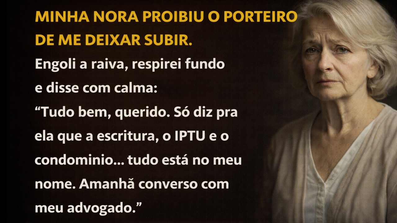 MINHA NORA PROIBIU O PORTEIRO DE ME DEIXAR SUBIR. QUANDO ELE SOUBE QUE EU SOU A DONA DO APARTAMENTO.