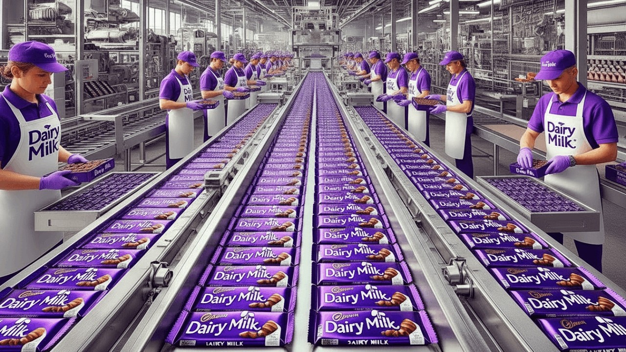 Inside the Cadbury Chocolate Factory – Dairy Milk Bar Production (Full Process)