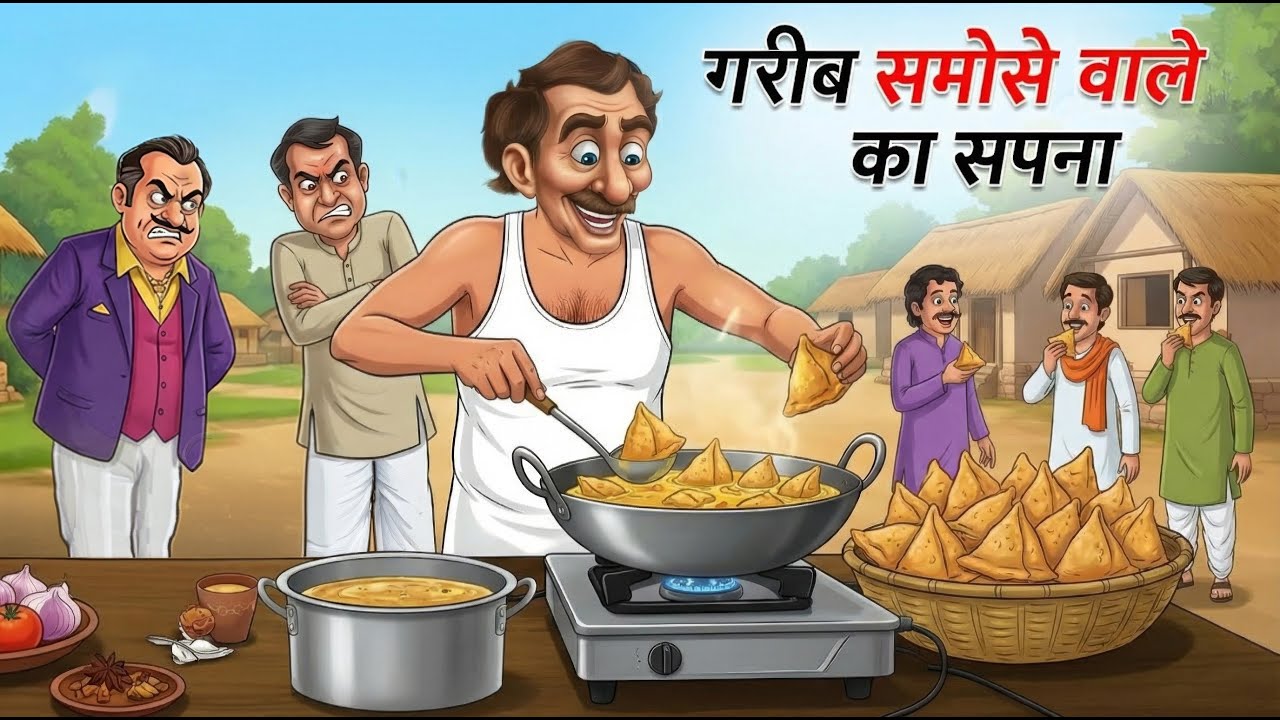 गरीब समोसे वाले का सपना | SAMOSA WALA | HINDI CARTOON STORY | HINDI KAHANIYA