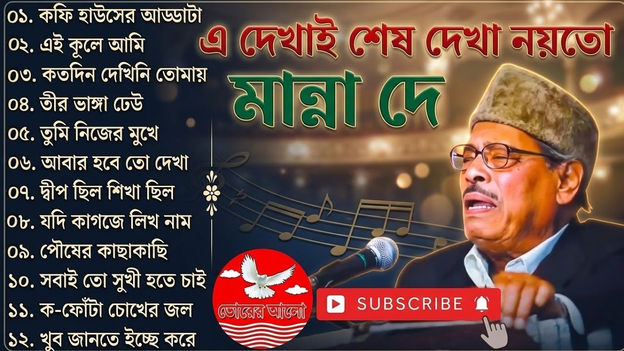 Manna Dey Songs | E Dekhai Sesh Dekha Noyto | Top Emotional Song By Manna Dey #mannadey