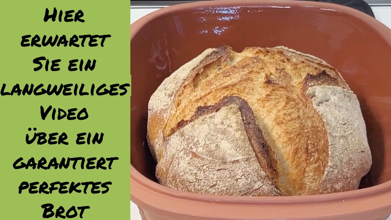 Das perfekte Brot selber backen, ganz einfach im Römertopf. Knusprig und lecker.