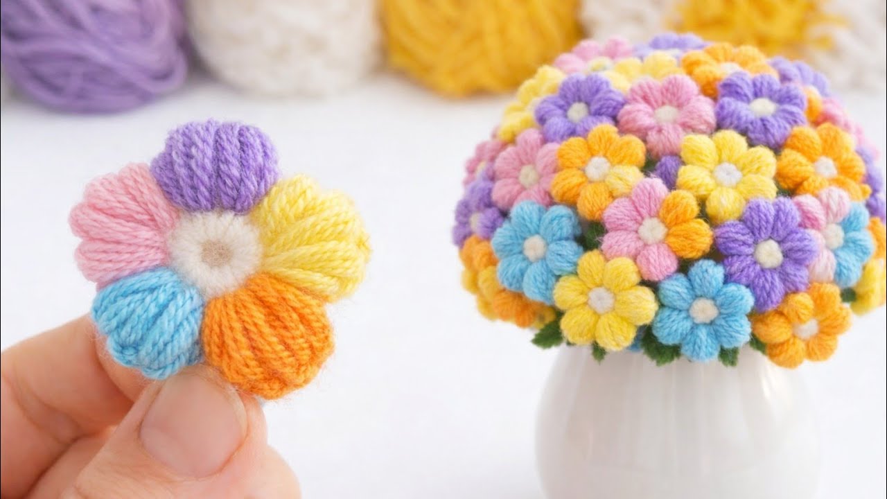 WOW! This Crochet Flower Is Amazing 🌼 🌈 😱