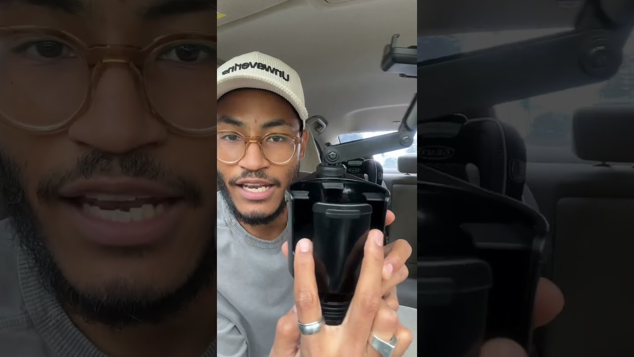 Must-have 2-in-1 cup holder for your car #cupholder #phonemount