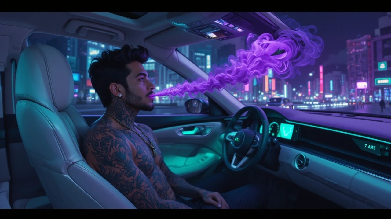 💨 White Leather & Purple Haze — 2 Hours of Deep Flow / Relaxing Night Drive