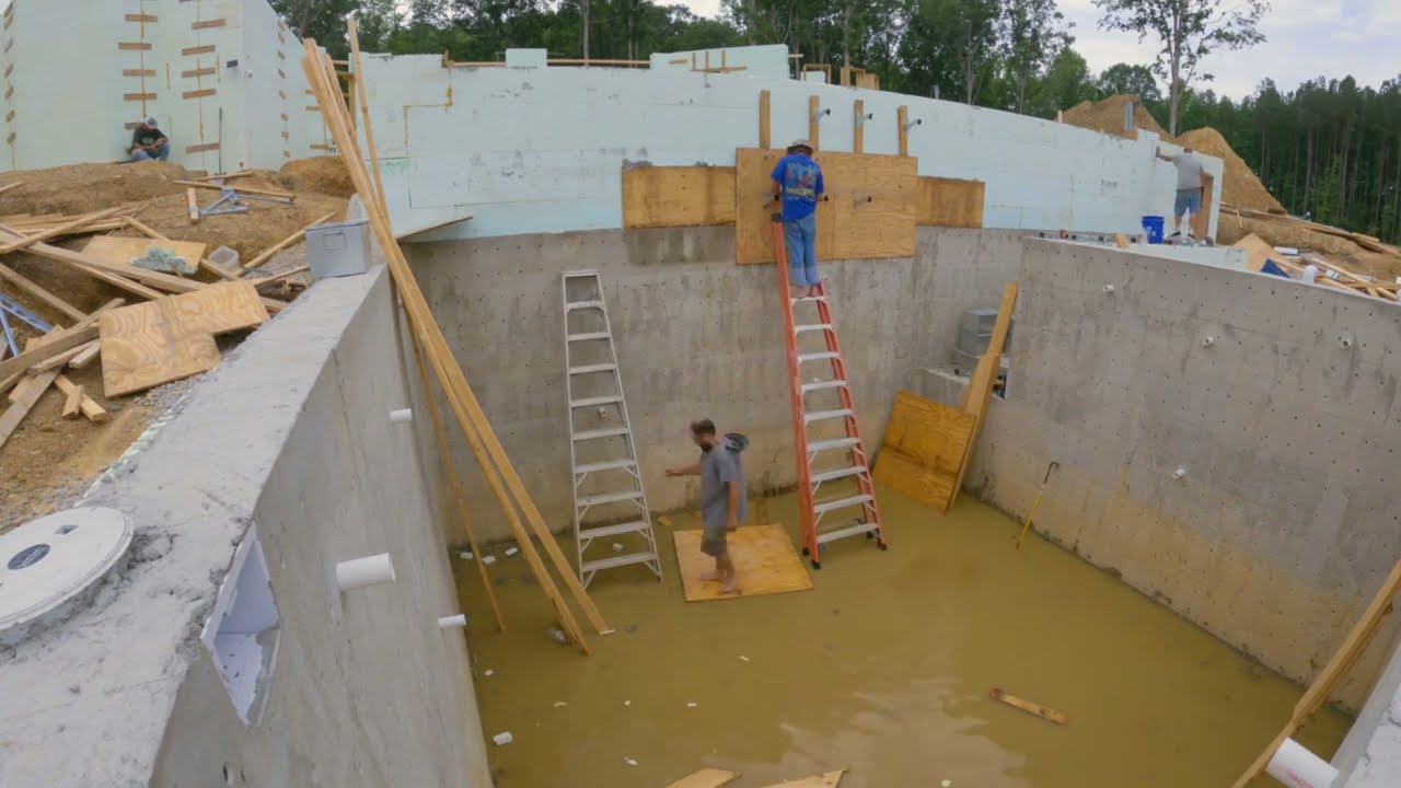 Removing the Pool Concrete Forms and Backfilling Around the Pool